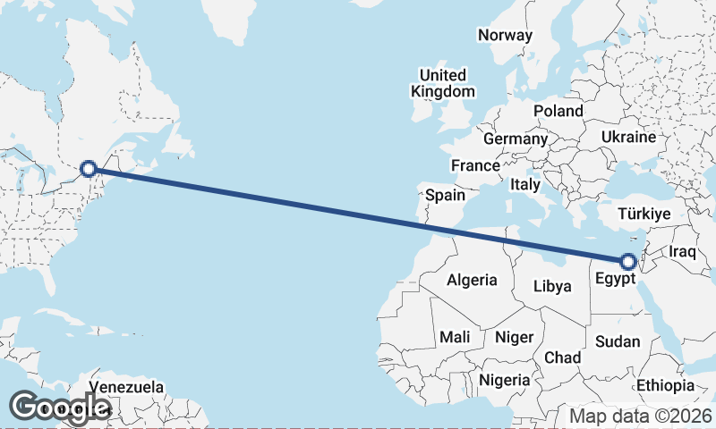 Montréal to Port Said