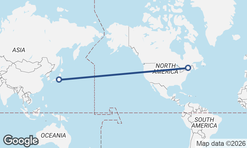 Montréal to Yokohama
