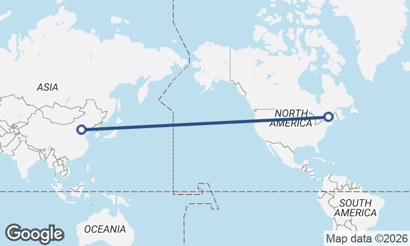 Montréal to Tianjin