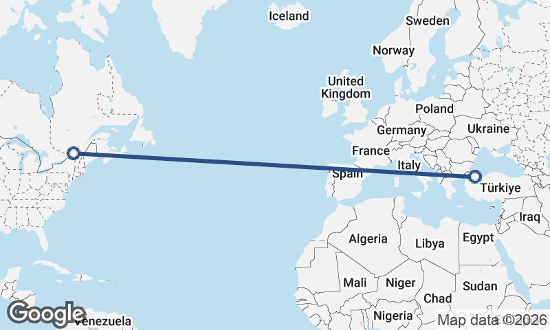 Montréal to Istanbul