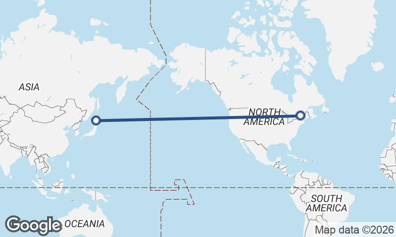 Montréal to Sapporo