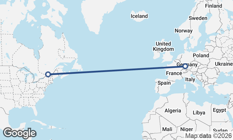 Montréal to Stuttgart