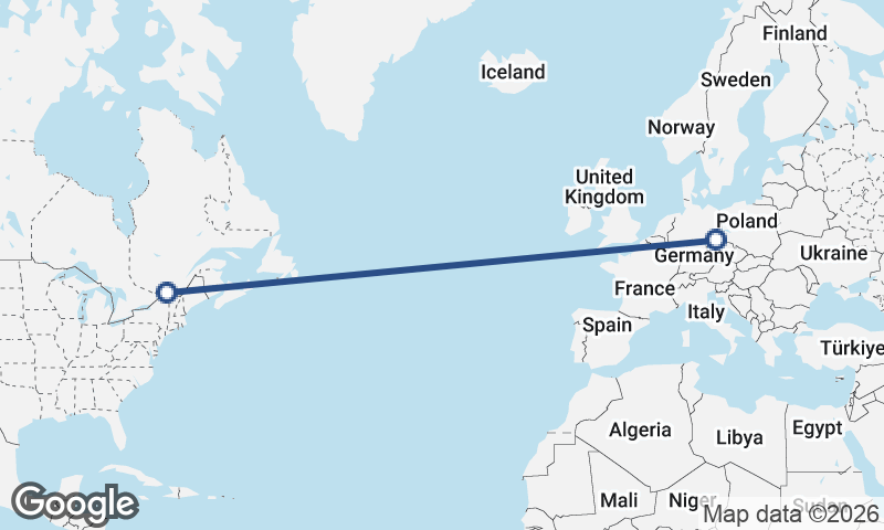 Montréal to Dresden