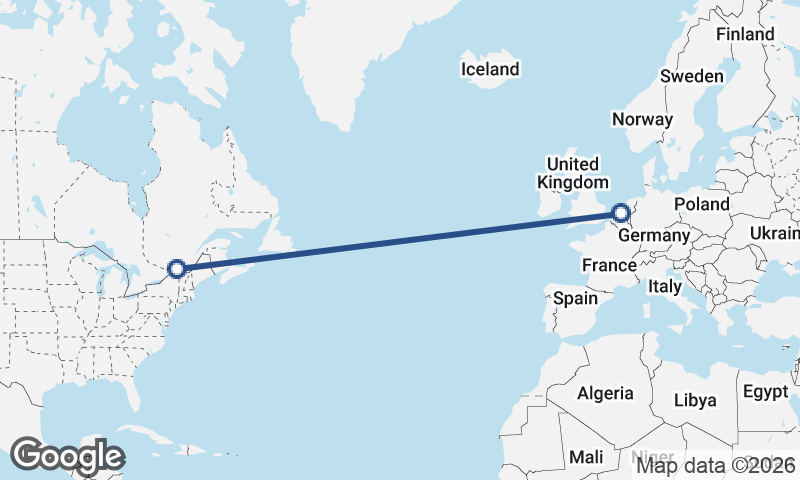 Montréal to Rotterdam