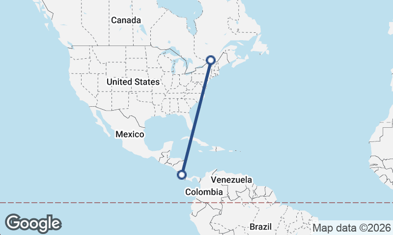 Montréal to San José