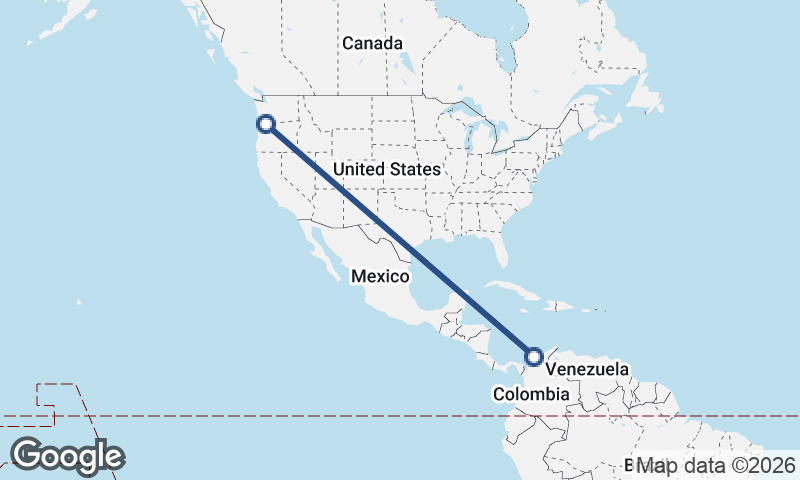 Portland to Cartagena
