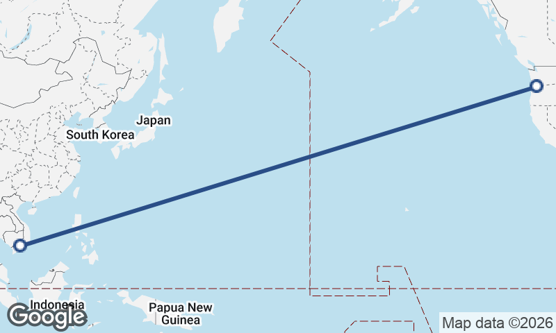 Portland to Ho Chi Minh City
