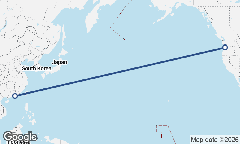 Portland to Hong Kong