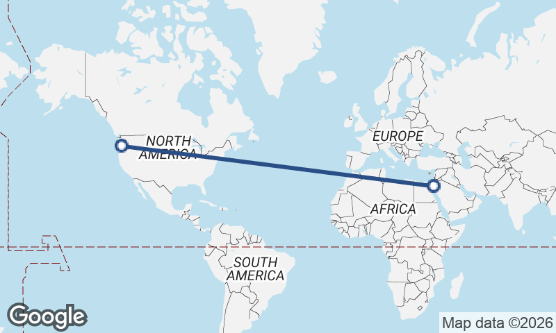 Portland to Al ‘Aqabah