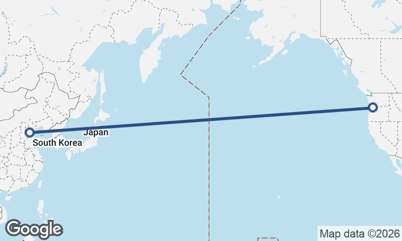 Portland to Tianjin