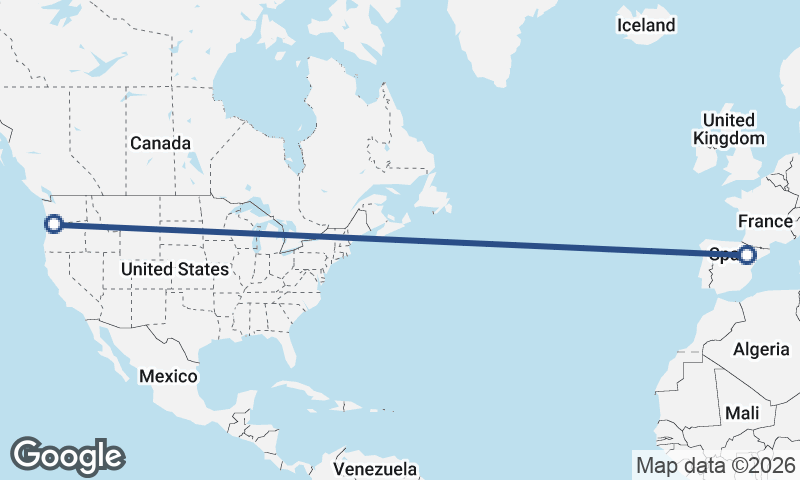 Portland to Zaragoza