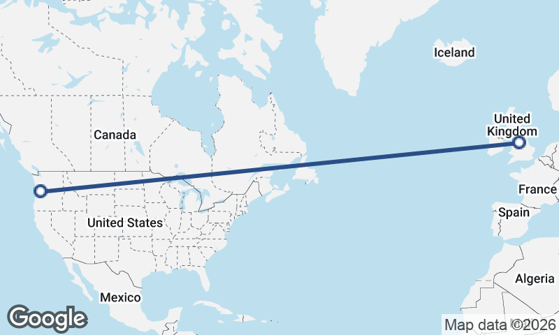 Portland to Manchester