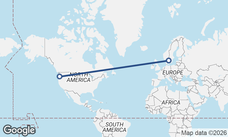 Portland to Göteborg