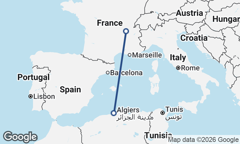 Lyon to Algiers