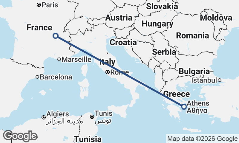 Lyon to Athens