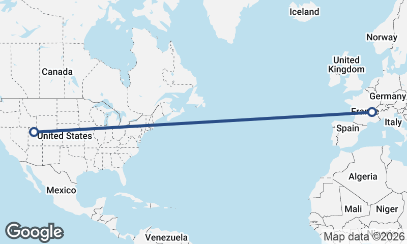 Lyon to Salt Lake City