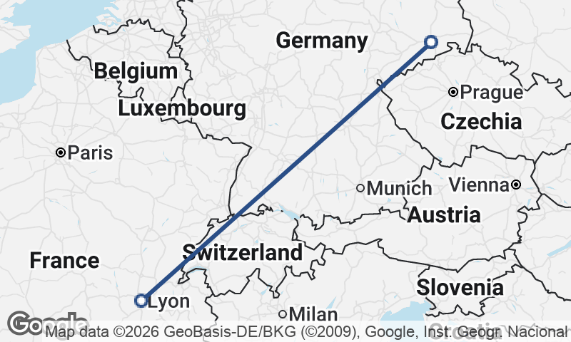 Lyon to Dresden