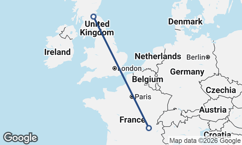 Lyon to Edinburgh
