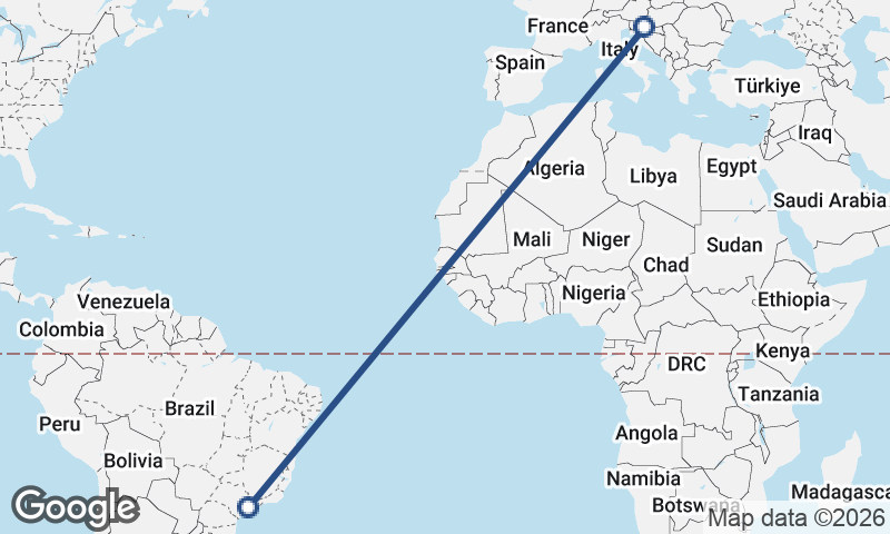 Zagreb to São Paulo