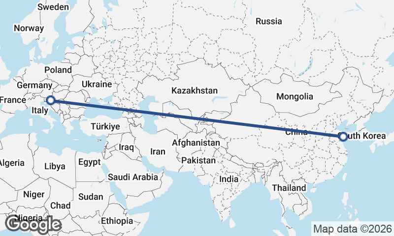 Zagreb to Qingdao