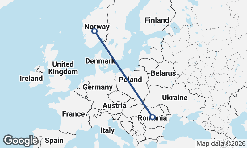 Romania to Norway