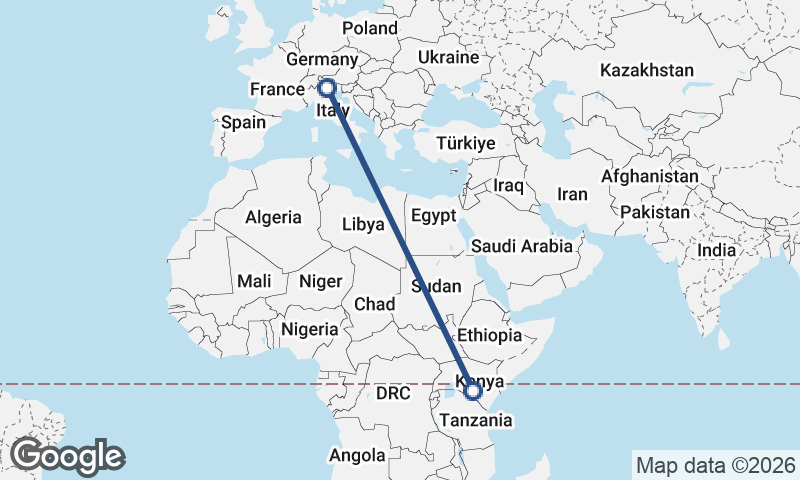 Trento to Nairobi