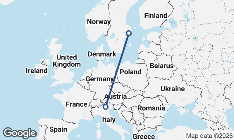 Trento to Stockholm