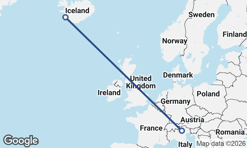 Trento to Reykjavík