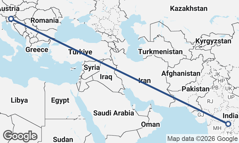Slovenia to India