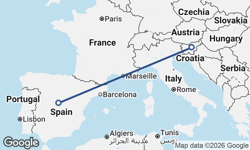 Slovenia to Spain