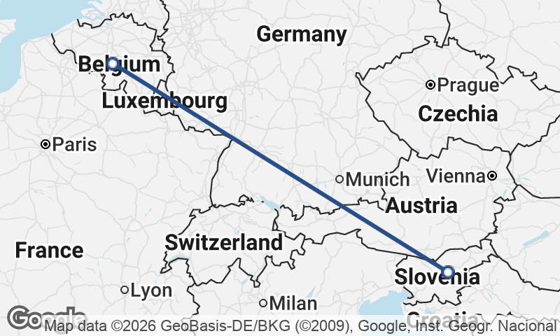 Slovenia to Belgium