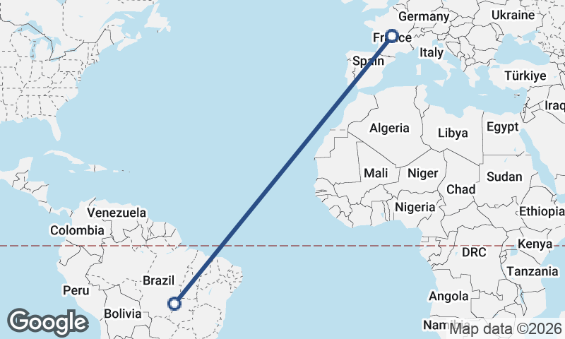 France to Brazil