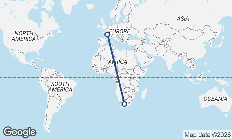 France to South Africa