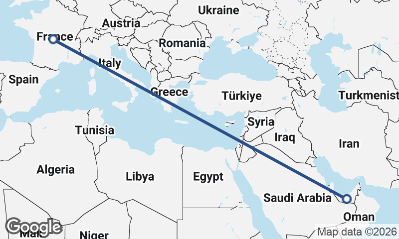 France to United Arab Emirates