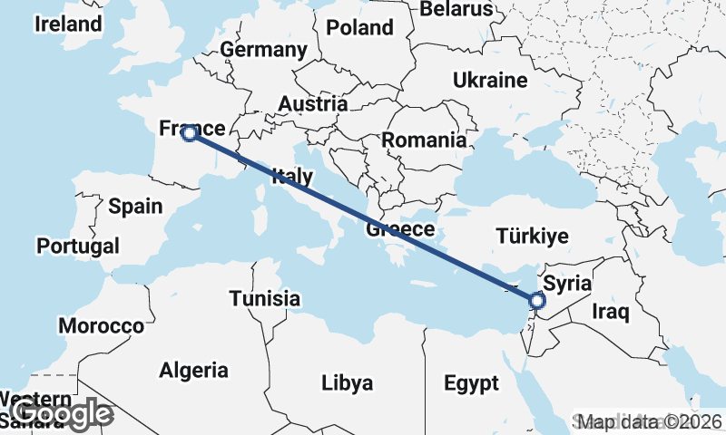 France to Lebanon