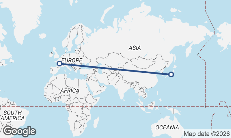 France to Japan