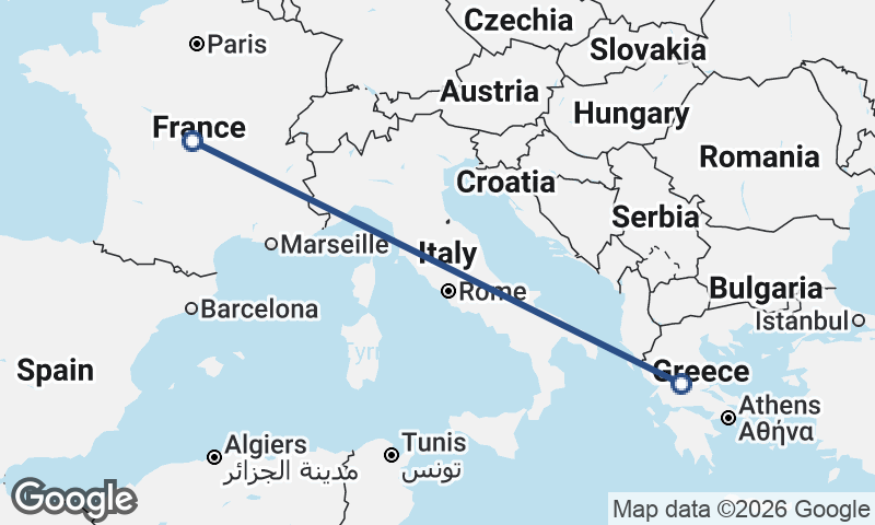 France to Greece
