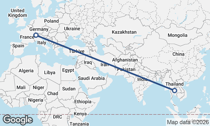 Switzerland to Thailand