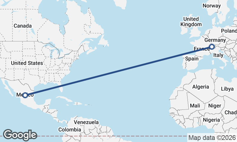 Switzerland to Mexico