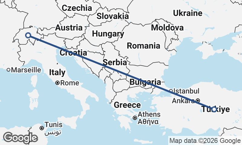 Switzerland to Turkey