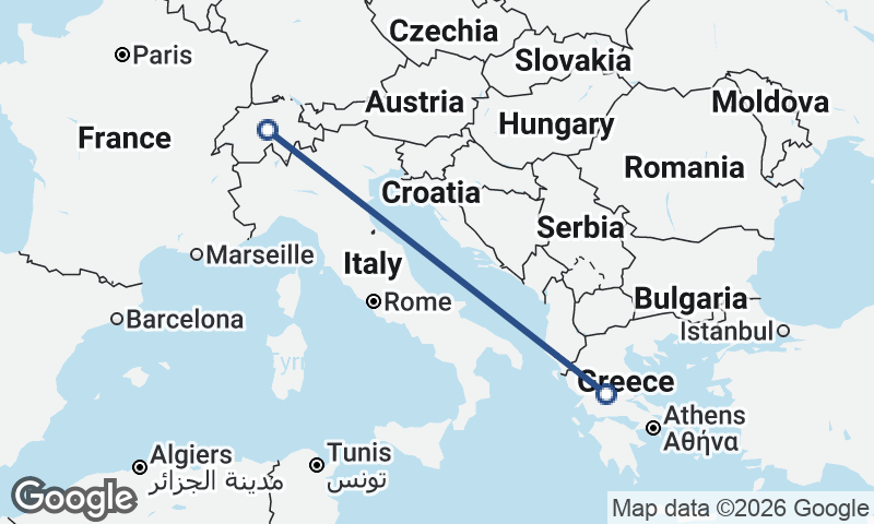 Switzerland to Greece