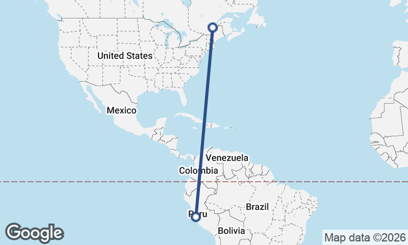 Québec to Lima