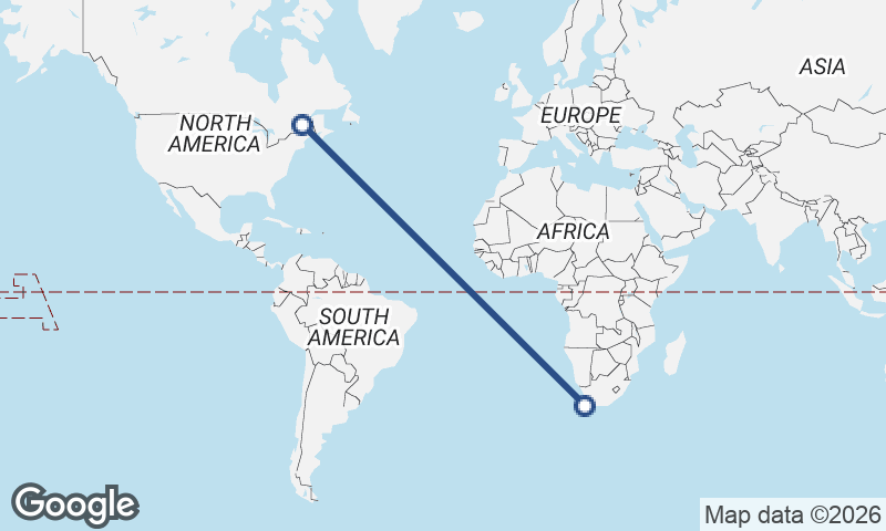 Québec to Cape Town