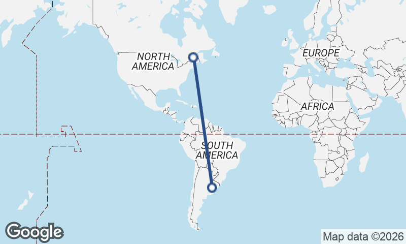 Québec to Buenos Aires