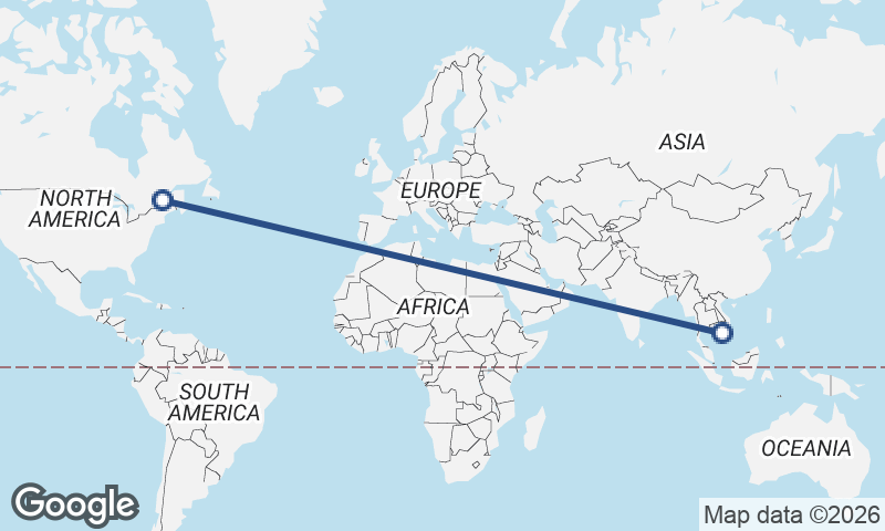 Québec to Ho Chi Minh City