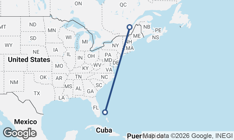Québec to Freeport City