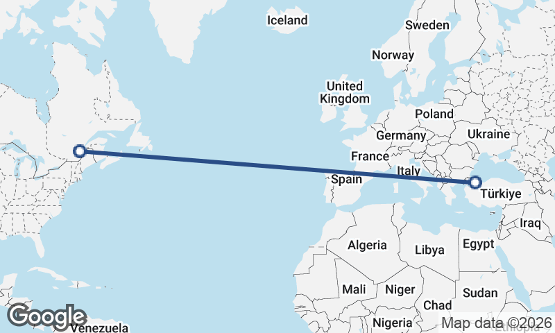 Québec to Istanbul