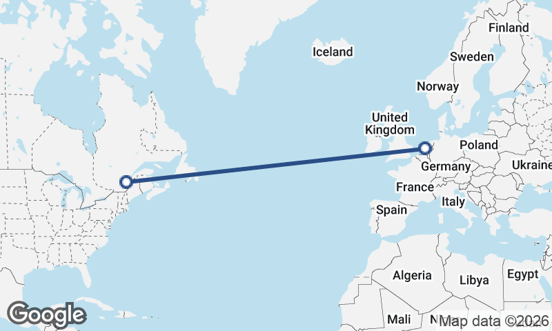 Québec to Amsterdam