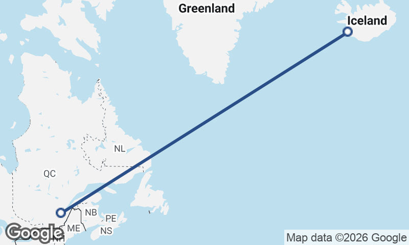Québec to Reykjavík
