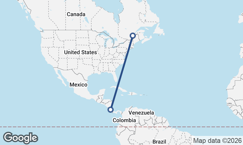 Québec to San José